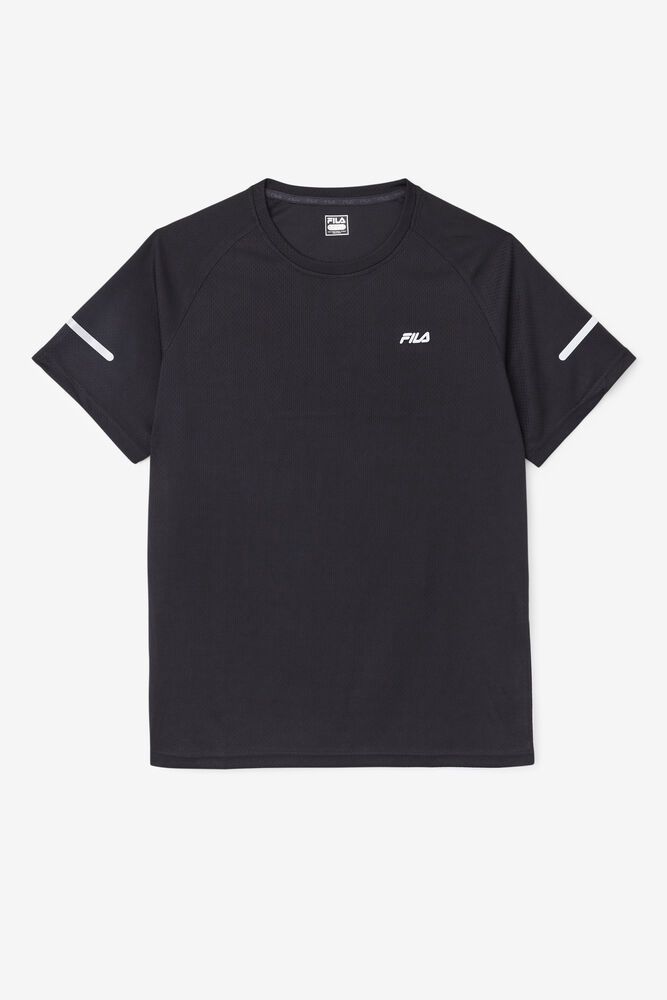 Fila T-Shirt Mens Black Eros Crew - Ireland 04326-HVRL